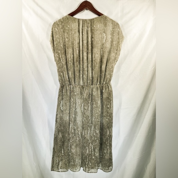 MICHAEL Michael Kors Cinched Waist Ruched Short Sleeve Dress Size 10 - Picture 2 of 8